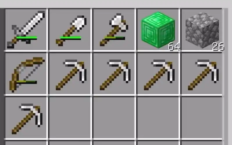 【mc】用刷石机刷爆5把铁镐_我的世界_演示