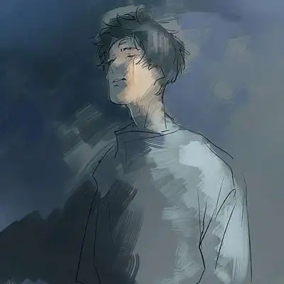 林知晚男生超酷高冷手绘头像