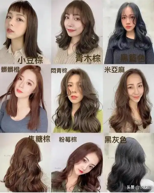 染发色板颜色大全,染发色板(染发就参考这些发色)