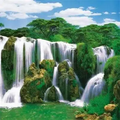 瀑布彩虹风水头像好运来 聚财父母辈微信热门头像大全