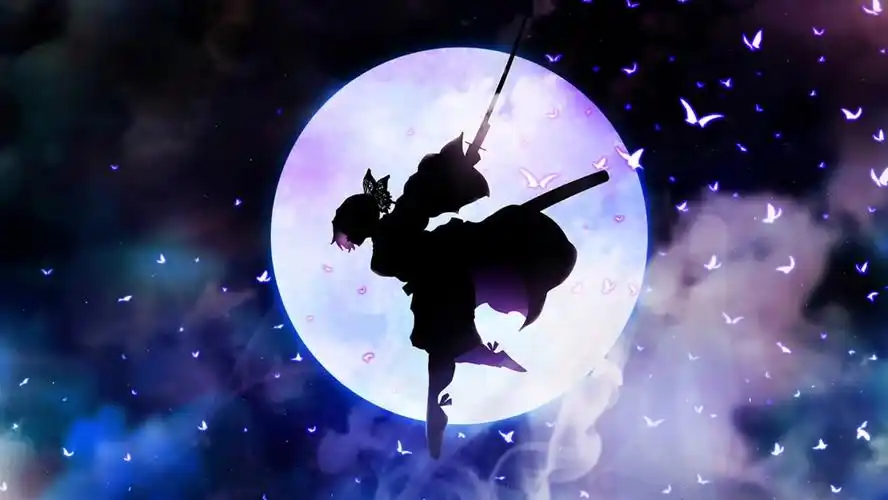 分享鬼灭之刃人物剪影图壁纸给大家使用,画面炫酷,精美的画面,为您