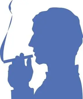 男性侧面轮廓剪影