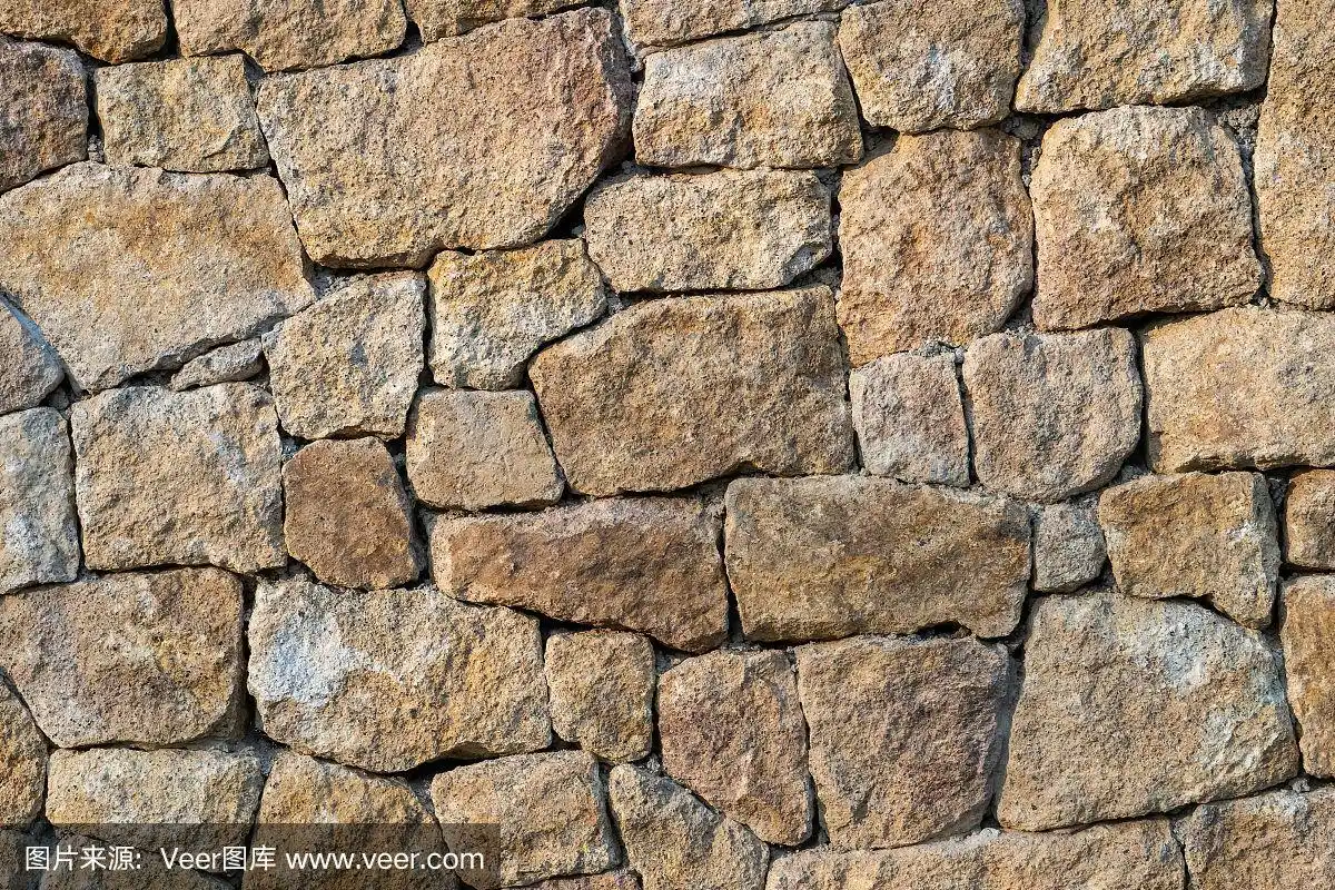 石头墙.户外背景天然石材.