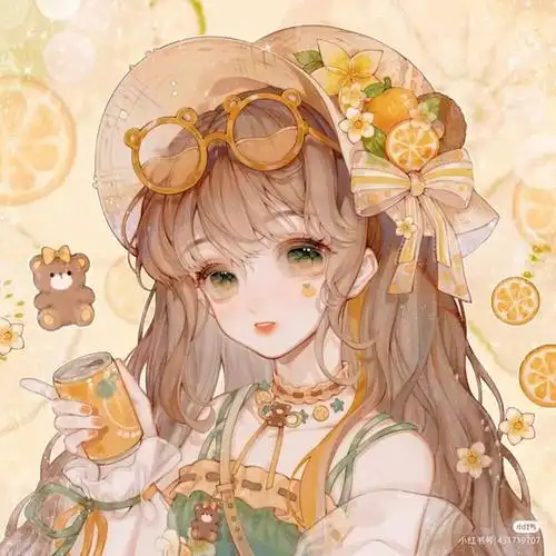 少女抱熊 呆萌少女孩 闺蜜头像 闺头 动漫少女黑白头像 简约手绘女生