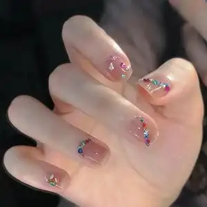 小红书爆款宝石彩钻盒镶钻美甲成品可拆卸手工指甲贴片显白穿戴