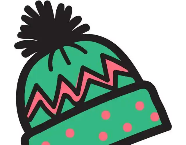 冬天帽子的彩色简笔画