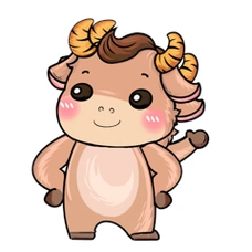 卡通小牛点赞牛逼厉害棒牛年动物动图gif