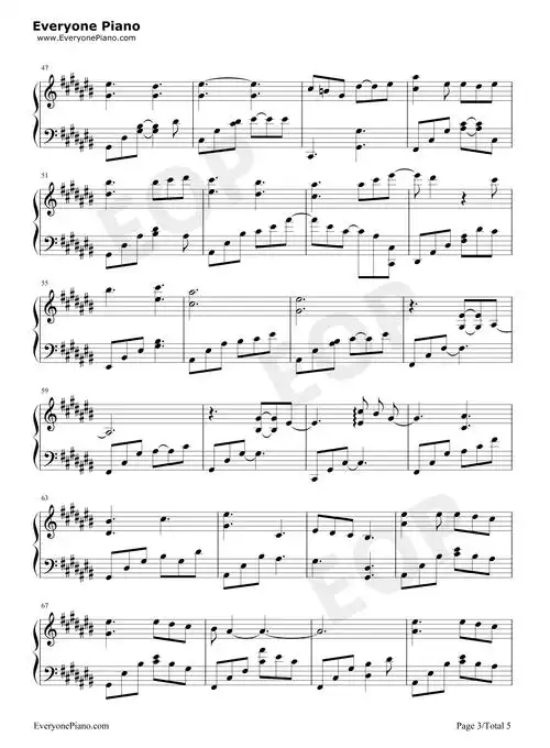 缘起-白蛇缘起推广曲五线谱预览3-钢琴谱文件(五线谱,双手简谱,数字谱