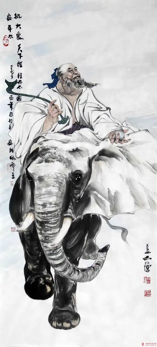 执大象,天下往-国画家石川-国画家石川作品欣赏-著名国画家石川官方