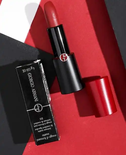 armani阿玛尼口红挚爱红黑管哑光唇膏405烤番茄红