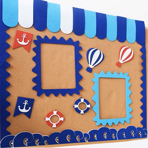 创意海洋边框主题墙墙环创板报幼儿园文化墙面墙贴