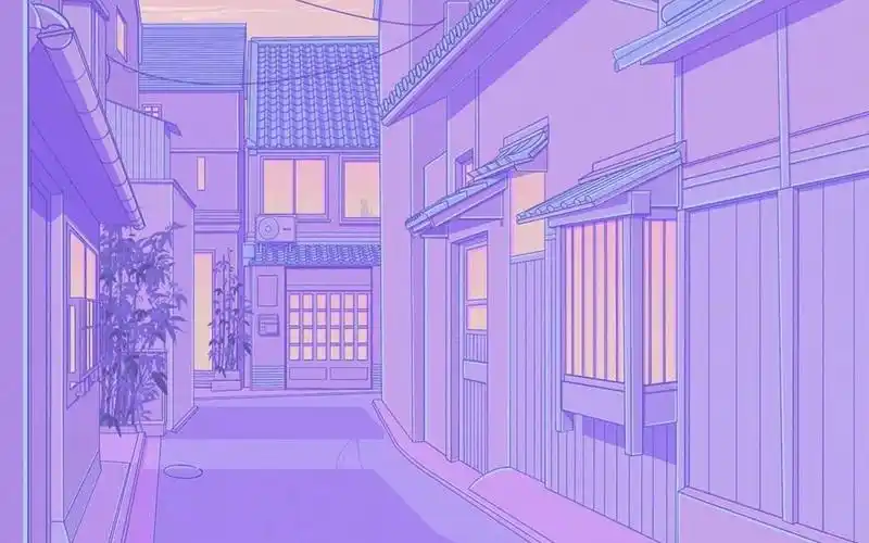 清新紫粉色治愈系电脑桌面壁纸