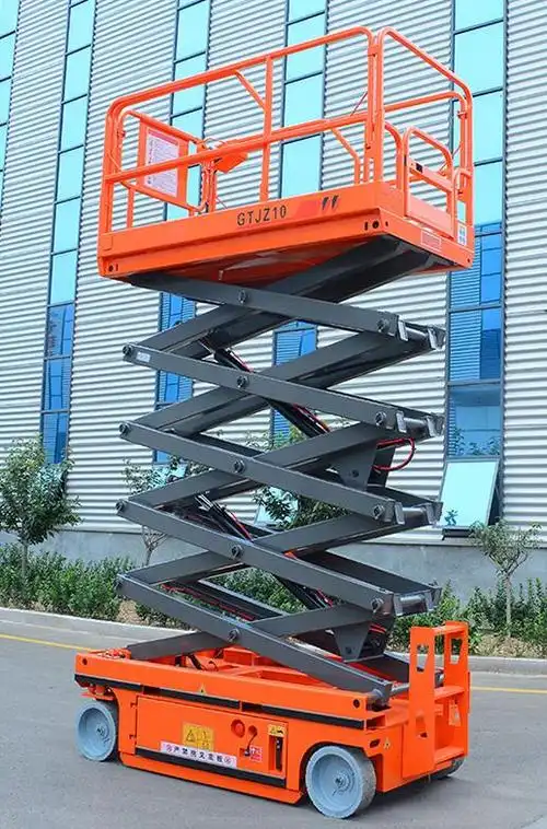 自行剪叉式升降平台6-14米现货热销-华工动态-电动升降机-升降作业平