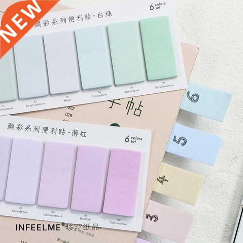 6 colors set cute novelty sticky notes memo pad index sticke