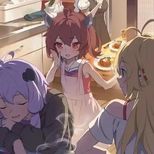 三人动漫闺蜜头像三张高清