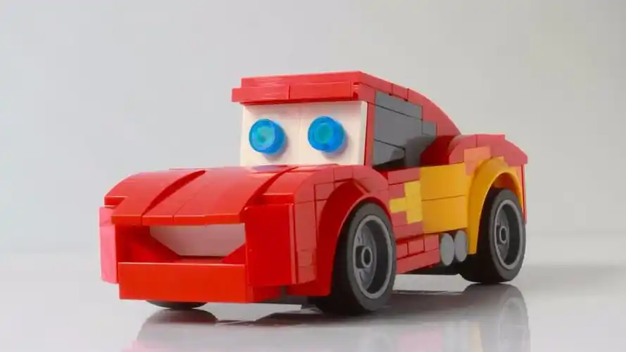 diy乐高教学,闪电麦昆的拼装方法