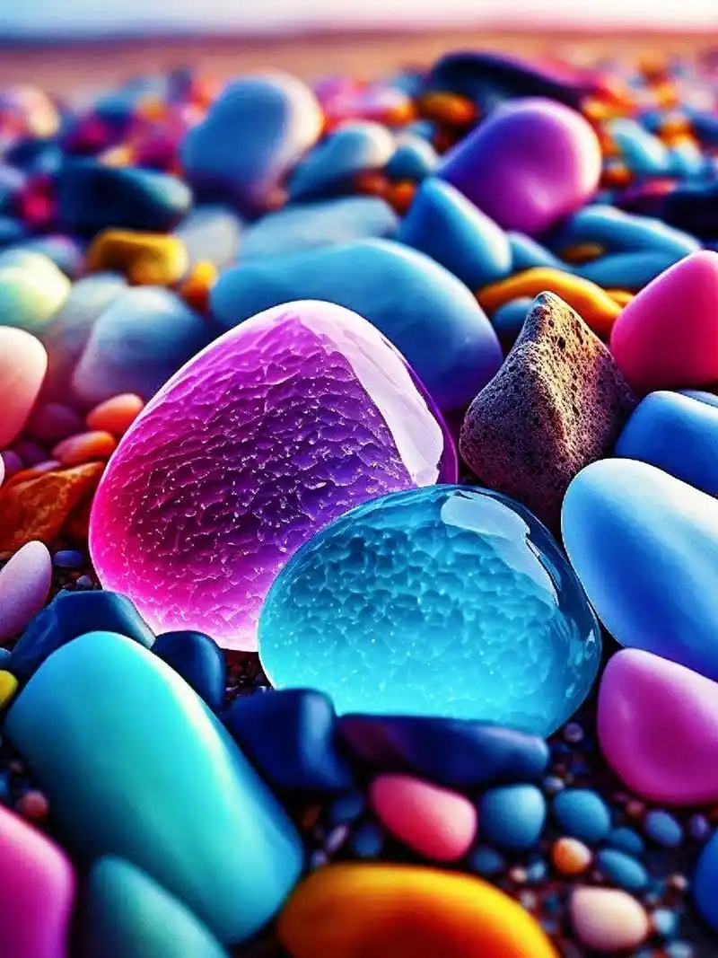 沙滩上美丽的石头 这么美的石头,真的让人我忍不住要分享给你.