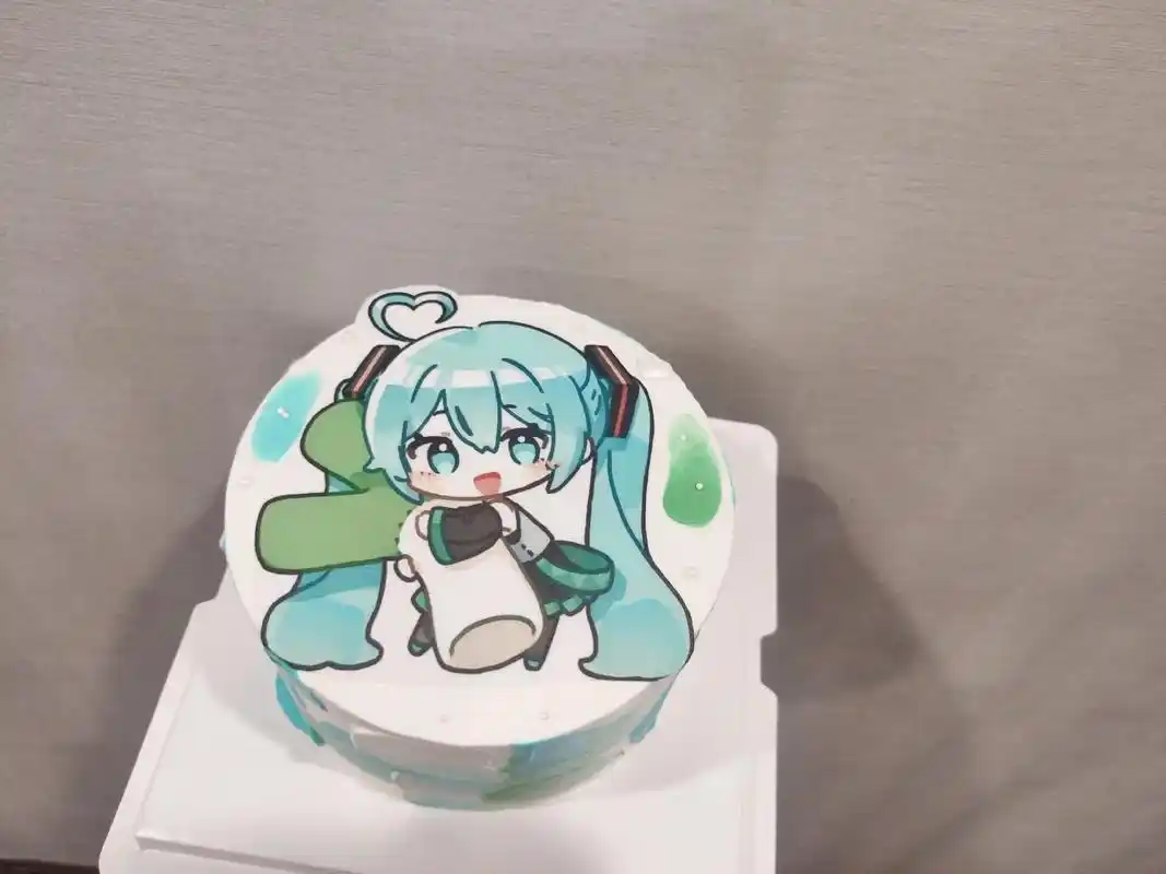 q版初音00#初音未来 #蛋糕晒一晒 #ins#半翻糖蛋糕# - 抖音