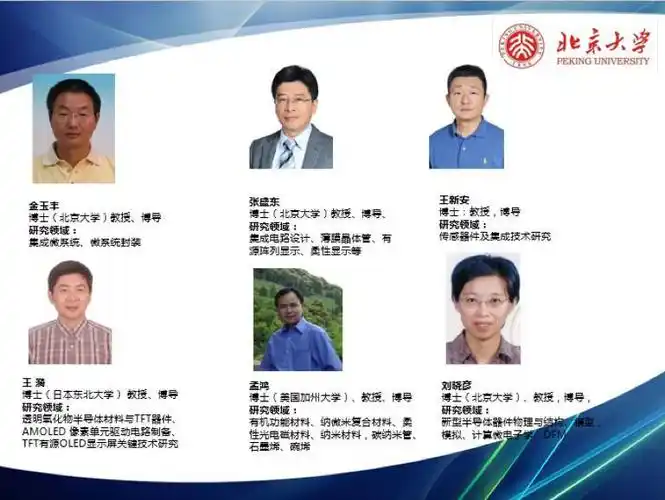 北京大学信息显示技术在职研究生班师资力量重磅介绍