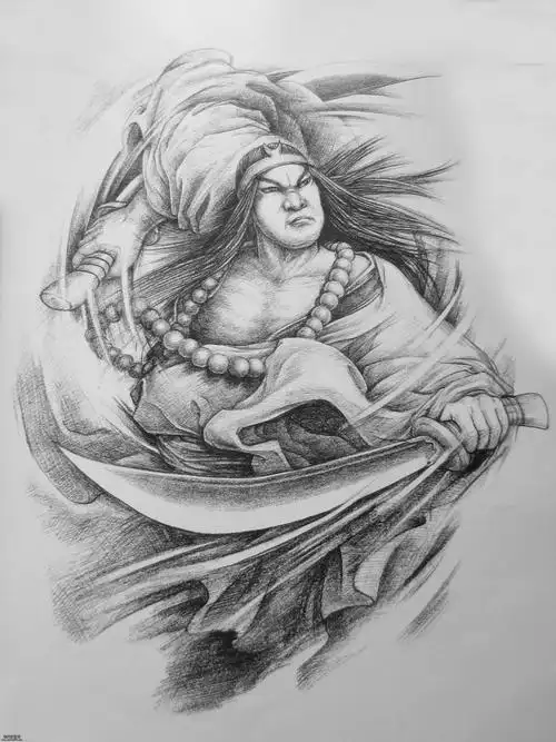 一款武松纹身图案由纹身秀图吧老兵纹身