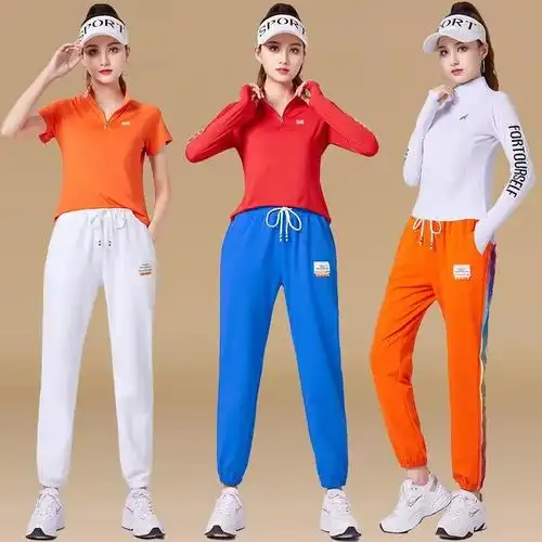 广场舞服新款时尚短袖速干运动半拉链领上衣休闲服女t恤青春演出