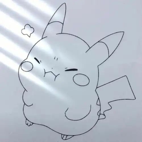 胖皮卡丘简笔画!