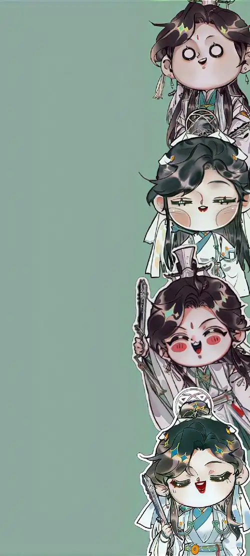 天官赐福超话#天官赐福#近日漫画q版壁纸合集⑩抱图吱吱噢