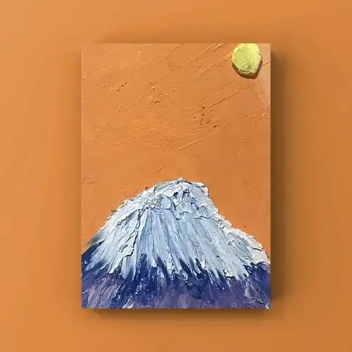 小白新手入门油画棒雪山图附简单教程