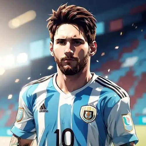 ai生成的梅西动漫风头像!