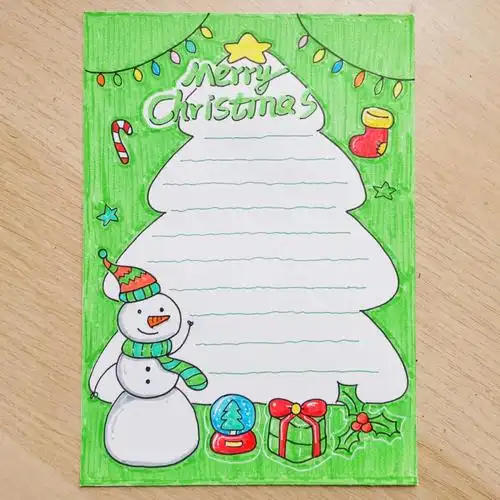 2021手绘圣诞节贺卡