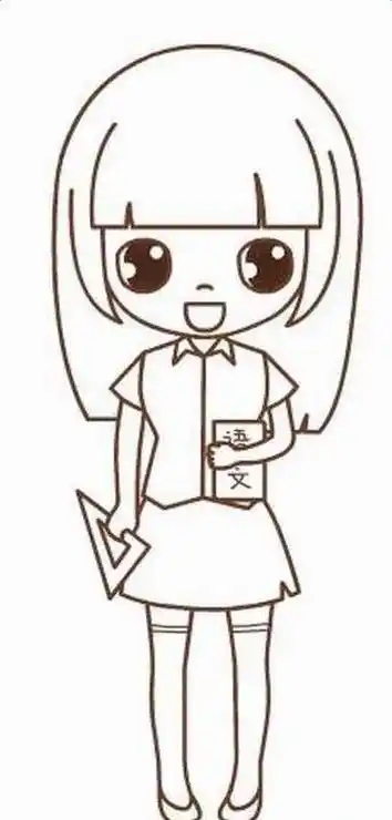 老师简笔画女 老师简笔画女生q版漫画