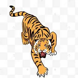 虎年创意霸气老虎猛虎下山