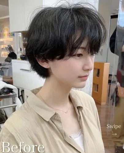 分享一下沙发自来卷的短发造型和打理方法