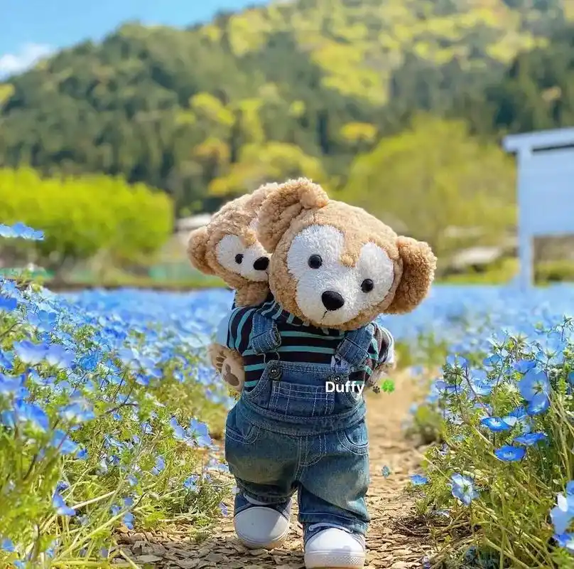 小可爱duffy日常户外摄影#迪士尼#达菲玩偶#达菲熊 - 抖音