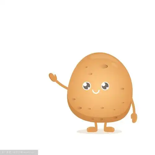 有趣的卡通可爱的微笑小土豆