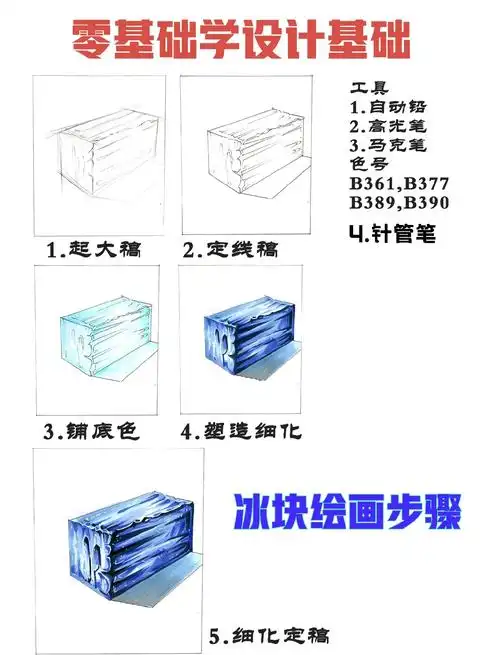 🧊冰块绘画全步骤详解🎨