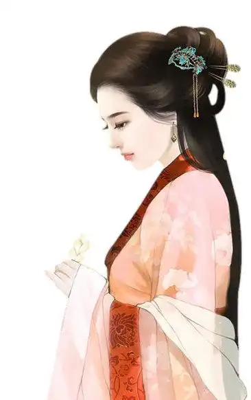 古代美女手绘元素