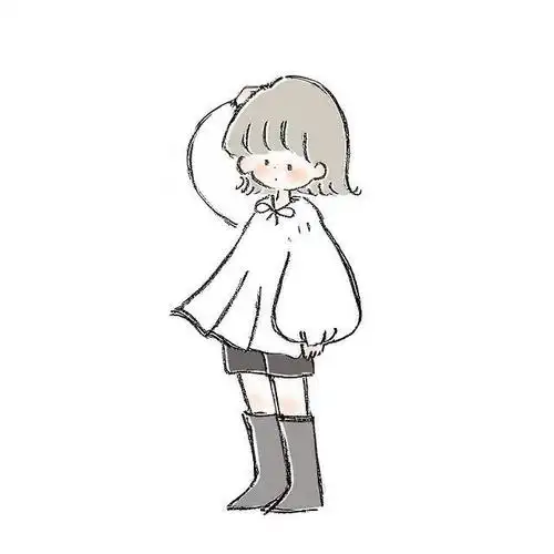 超级可爱的简笔画小女孩作品一组