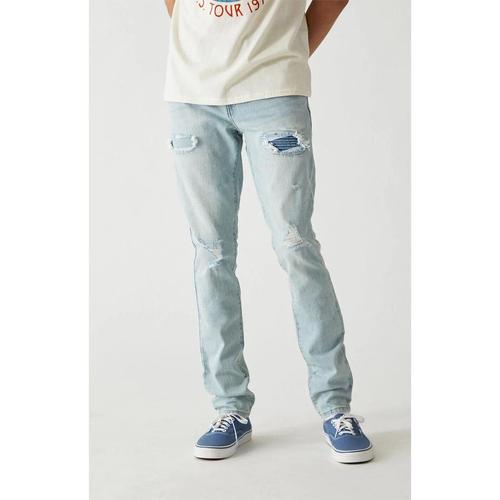 pacsun男款休闲裤|light ripped stacked skinny jeans