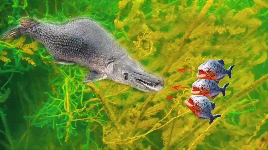 一条小食人鱼,把大它很多倍的鳄雀鳝咬得乱窜,这是什么情况