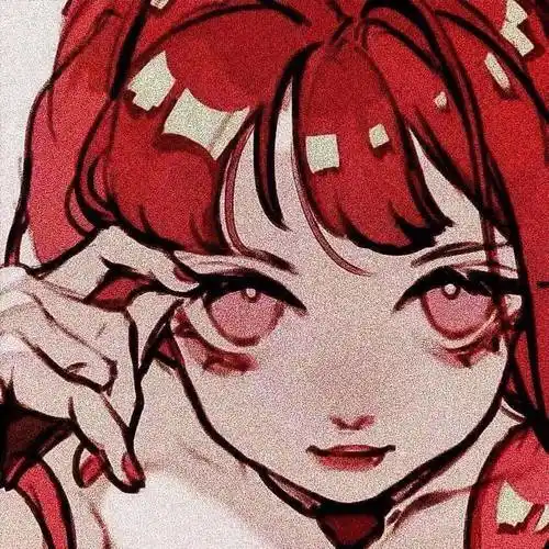 红色系动漫女生头像隐藏内心
