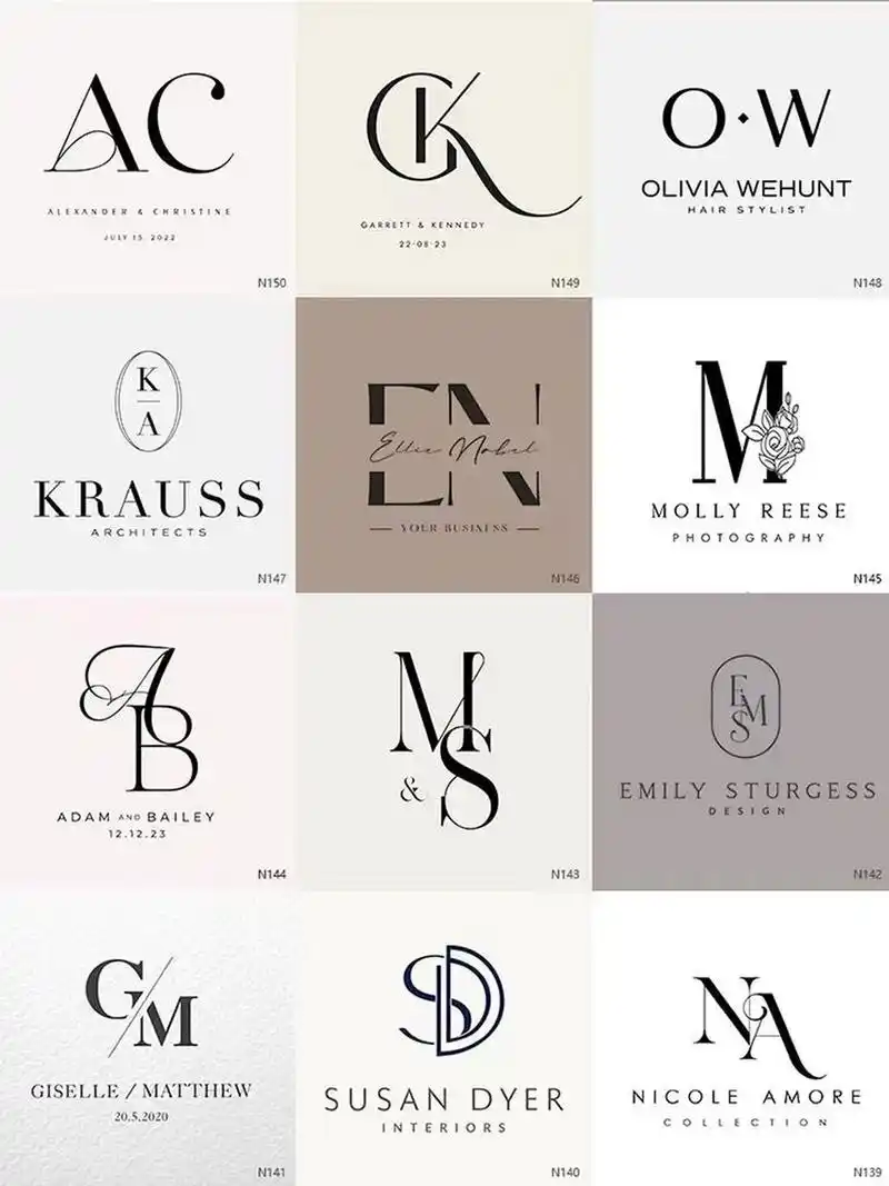 线条感英文字母logo设计简约耐看清爽大气 #字母logo# #logo设计