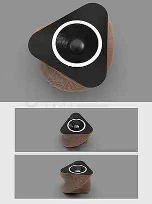 创意螺旋木纹蓝牙音响