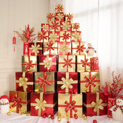 51劳动节装饰礼品盒商场开业活动布置店铺橱窗美陈堆头礼物空盒子