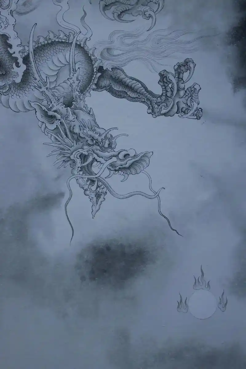 龙#传统文化 #工笔画 #抖音青年艺术家计划 #艺术在抖音  - 抖音