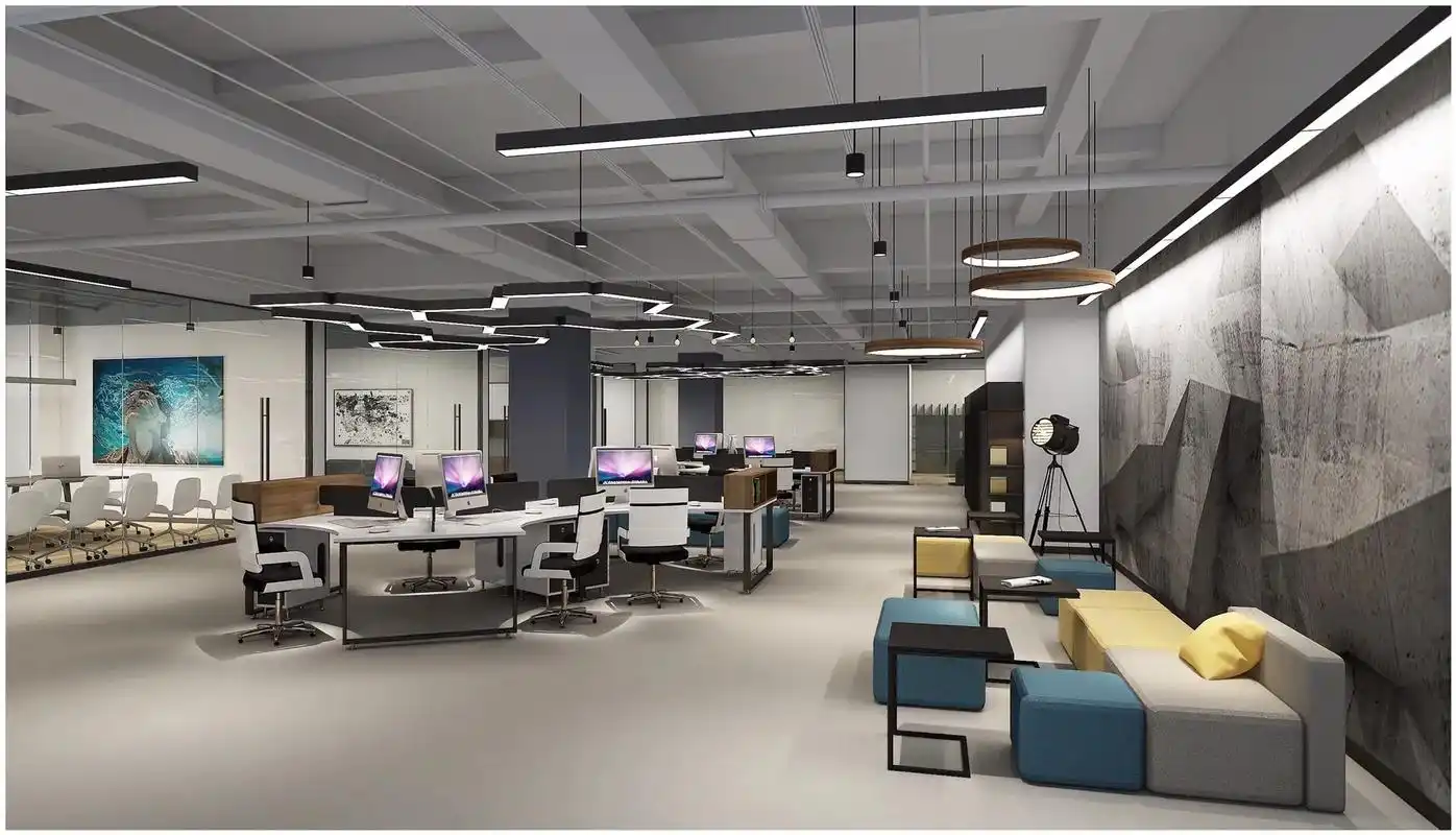 深圳装修简约时尚现代开放办公空间设计