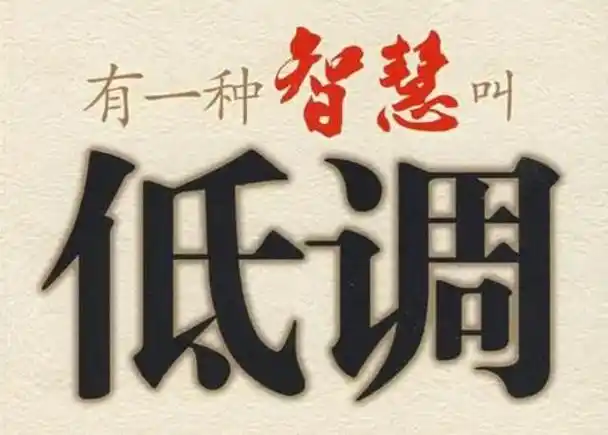 不炫耀和张扬,不狂妄自大,更不飞扬跋扈,而是谦虚谨慎,始终保持低调