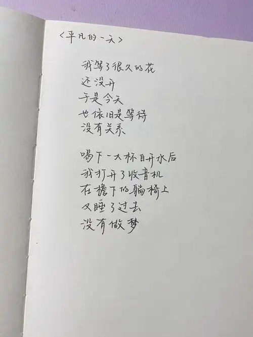 原创诗歌平凡的一天