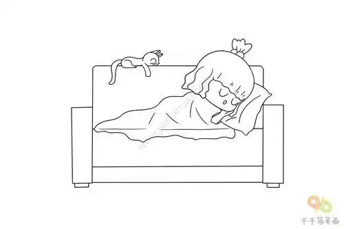 简笔画图片午睡的简笔画怎么画午睡的简笔画图片天空上的小鸟简笔画