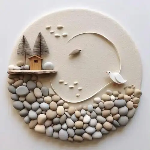 来自艺术家sharonnowlan676767鹅卵石拼画作品